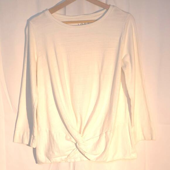 Loft Front Gather T Shirt White Size M - Picture 8 of 13